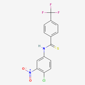 Chemical structure of N-(4-Chloro-3-nitrophenyl)-4-(trifluoromethyl)benzothioamide