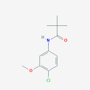 Chemical structure of N-(4-chloro-3-methoxyphenyl)-2,2-dimethylpropanamide