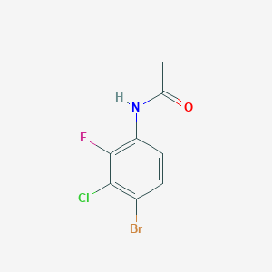 Chemical structure of N-(4-bromo-3-chloro-2-fluorophenyl)acetamide