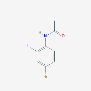 Chemical structure of N-(4-Bromo-2-iodophenyl)acetamide