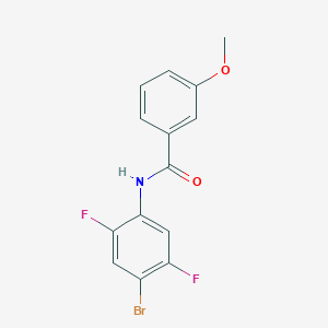 Chemical structure of N-(4-Bromo-2,5-difluorophenyl)-3-methoxybenzamide