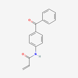 Chemical structure of N-(4-benzoylphenyl)prop-2-enamide