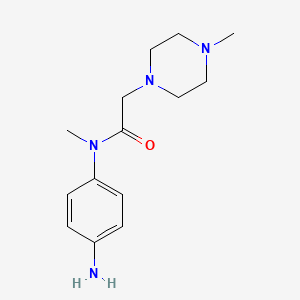 Chemical structure of N-(4-Aminophenyl)-N-methyl-2-(4-methylpiperazin-1-yl)acetamide