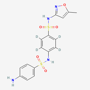 Chemical structure of N-(4-Aminobenzenesulfonyl) Sulfamethoxazole-d4