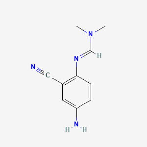 Chemical structure of N'-(4-Amino-2-cyanophenyl)-N,N-dimethylformimidamide