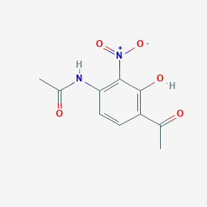 Chemical structure of N-(4-Acetyl-3-hydroxy-2-nitrophenyl)acetamide