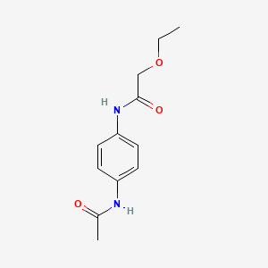 Chemical structure of N-(4-Acetamidophenyl)-2-ethoxyacetamide