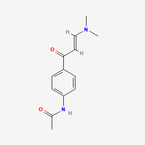 Chemical structure of N-(4-[(2E)-3-(dimethylamino)prop-2-enoyl]phenyl)acetamide