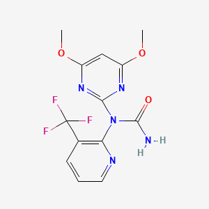 Chemical structure of N-(4,6-Dimethoxy-2-pyrimidinyl)-N-[3-(trifluoromethyl)-2-pyridinyl]urea