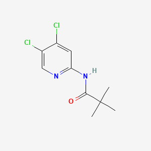 Chemical structure of N-(4,5-DICHLOROPYRID-2-YL)-PIVALOYLAMIDE