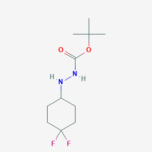 Chemical structure of Tert-butyl 2-(4,4-difluorocyclohexyl)hydrazinecarboxylate