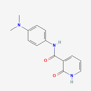 Chemical structure of N-(4-(Dimethylamino)phenyl)-2-oxo-1,2-dihydropyridine-3-carboxamide