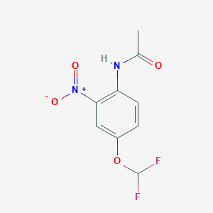 Chemical structure of N-(4-(Difluoromethoxy)-2-nitrophenyl)acetamide