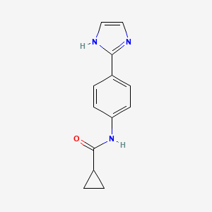 Chemical structure of N-(4-(1H-Imidazol-2-yl)phenyl)cyclopropanecarboxamide