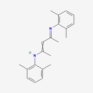 Chemical structure of N-(4-((2,6-Dimethylphenyl)amino)pent-3-en-2-ylidene)-2,6-dimethylaniline