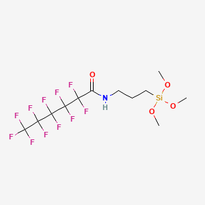 Chemical structure of N-(3-Trimethoxysilylpropyl)Perfluorohexanamide