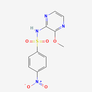 Chemical structure of N-(3-methoxypyrazin-2-yl)-4-nitrobenzenesulfonamide