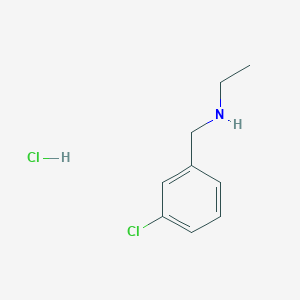 Chemical structure of N-(3-Chlorobenzyl)ethanamine hydrochloride