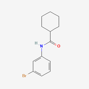 Chemical structure of N-(3-bromophenyl)cyclohexanecarboxamide