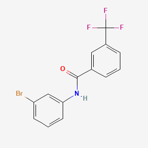 Chemical structure of N-(3-Bromophenyl)-3-(trifluoromethyl)benzamide
