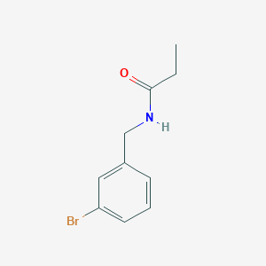 Chemical structure of N-(3-bromobenzyl)propanamide