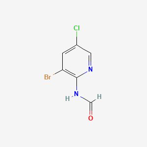 Chemical structure of N-(3-Bromo-5-chloropyridin-2-yl)formamide