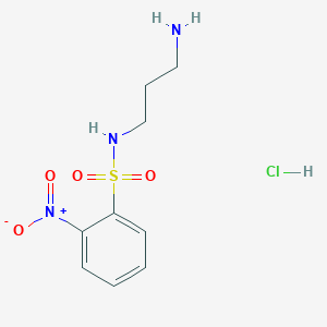 Chemical structure of N-(3-Aminopropyl)-2-nitrobenzenesulfonamide Hydrochloride