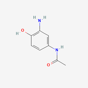 Chemical structure of N-(3-amino-4-hydroxyphenyl)acetamide