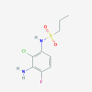 Chemical structure of N-(3-Amino-2-chloro-4-fluorophenyl)-1-propanesulfonamide