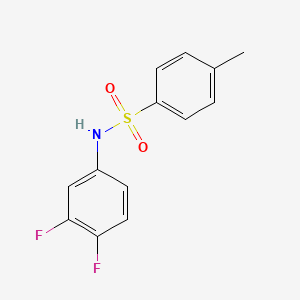 Chemical structure of N-(3,4-difluorophenyl)-4-methylbenzenesulfonamide