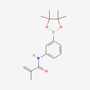 Chemical structure of N-(3-(4,4,5,5-tetramethyl-1,3,2-dioxaborolan-2-yl)phenyl)methacrylamide