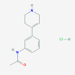 Chemical structure of N-(3-(1,2,3,6-tetrahydropyridin-4-yl)phenyl)acetamide hydrochloride