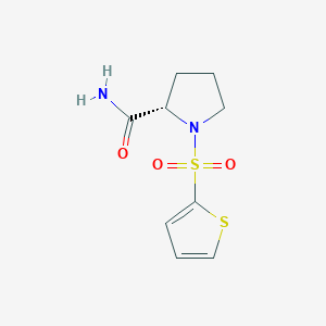 Chemical structure of N-(2-Thiophenesulfonyl)-L-prolinamide Trifluoroacetate