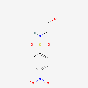 Chemical structure of N-(2-methoxyethyl)-4-nitrobenzenesulfonamide