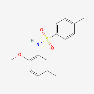Chemical structure of N-(2-methoxy-5-methylphenyl)-4-methylbenzenesulfonamid