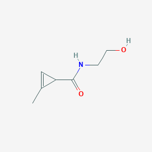 Chemical structure of N-(2-Hydroxyethyl)-2-methylcycloprop-2-ene-1-carboxamide