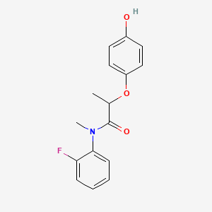 Chemical structure of N-(2-Fluorophenyl)-2-(4-hydroxyphenoxy)-N-methylpropanamide