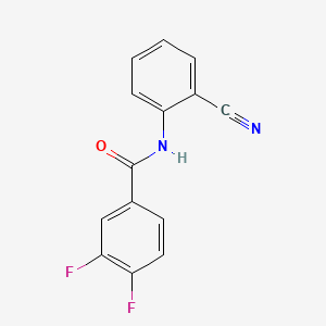 Chemical structure of N-(2-Cyanophenyl)-3,4-difluorobenzamide