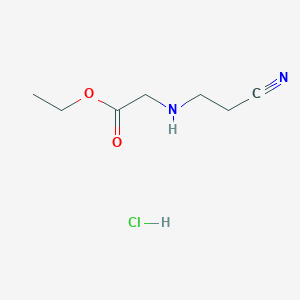 Chemical structure of N-(2-Cyanoethyl)glycine Ethyl Ester Hydrochloride