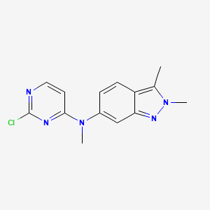 Chemical structure of N-(2-Chloropyrimidin-4-yl)-N,2,3-trimethyl-2H-indazol-6-amine