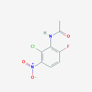 Chemical structure of N-(2-Chloro-6-fluoro-3-nitrophenyl)acetamide