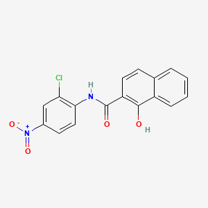 Chemical structure of 2'-Chloro-1-hydroxy-4'-nitro-2-naphthanilide