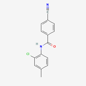 Chemical structure of N-(2-Chloro-4-methylphenyl)-4-cyanobenzamide