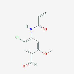 Chemical structure of N-(2-Chloro-4-formyl-5-methoxyphenyl)acrylamide
