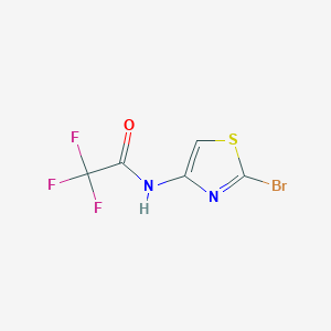 Chemical structure of N-(2-Bromothiazol-4-yl)-2,2,2-trifluoroacetamide