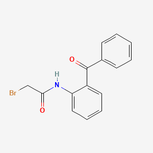 Chemical structure of N-(2-Benzoylphenyl)-2-bromoacetamide