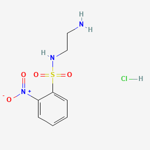 Chemical structure of N-(2-Aminoethyl)-2-nitrobenzenesulfonamide Hydrochloride