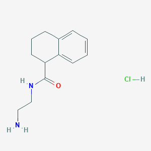 Chemical structure of N-(2-Aminoethyl)-1,2,3,4-tetrahydronaphthalene-1-carboxamide hydrochloride