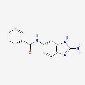 Chemical structure of N-(2-Amino-1H-benzimidazol-5-yl)benzamide