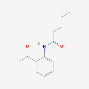 Chemical structure of N-(2-Acetylphenyl)pentanamide